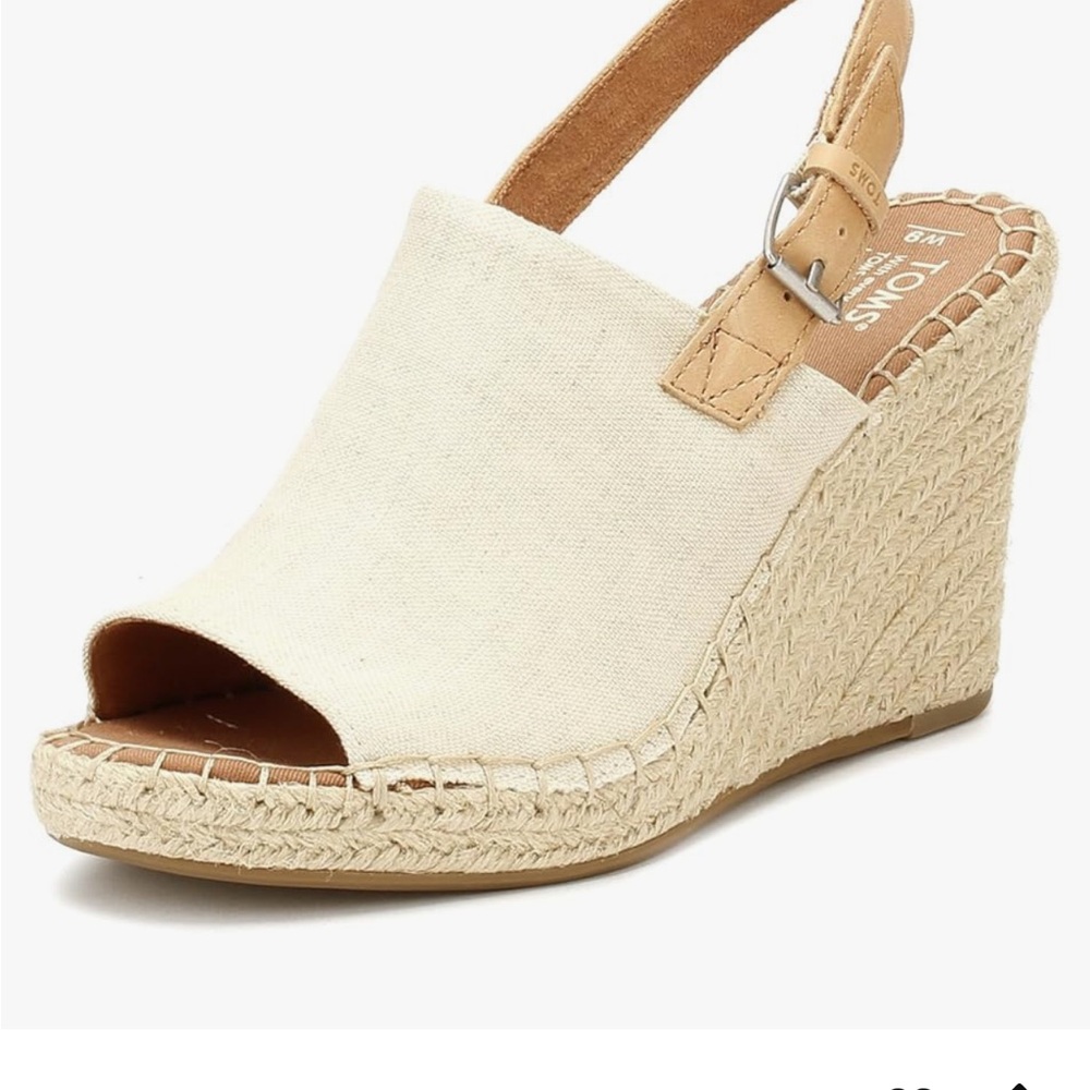 TOMS Women’s Canvas Espadrille Wedges | Stylish & Comfy | Size 10 | Phoebe inspo